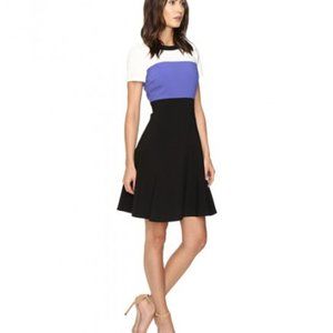 Kate Spade Colorblock Crepe Fit & Flare Dress